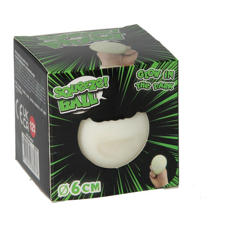 Pelota para apretar que brilla en la oscuridad, 6 cm