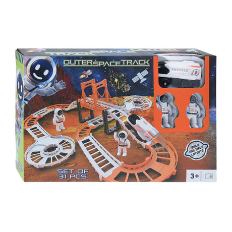 Set de juego de pista de carreras espaciales Koopman, 31 piezas.