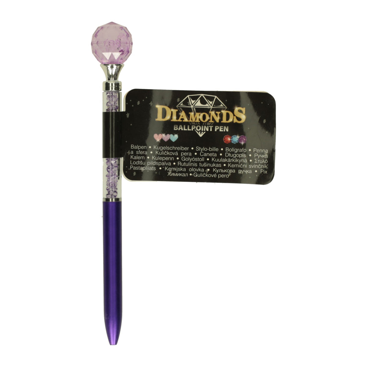 Bolígrafo con diamantes.