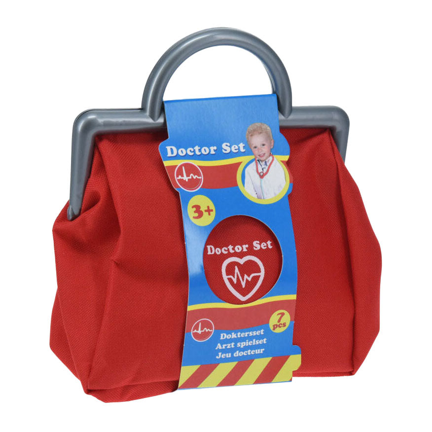 Juego de médico Koopman con bolsa, juego de médico de juguete para niños.
