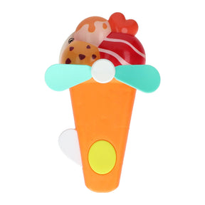 Apretar el cono de helado del abanico de mano
