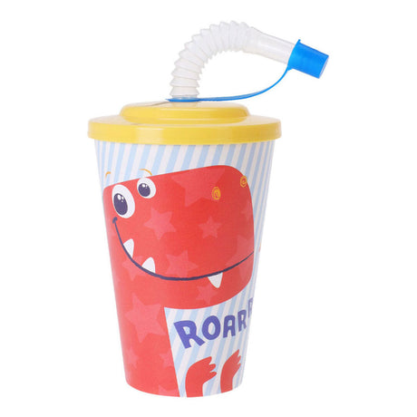 Taza infantil con pajita.