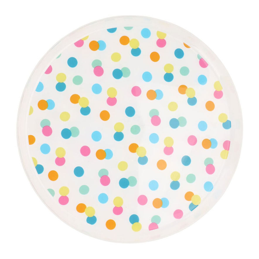Excelentes platos para el hogar con lunares de 22,5 cm, 4 unidades.