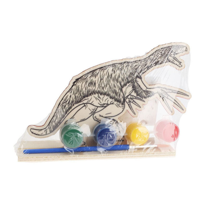 Juego de pintura Dino madera, 6 piezas.