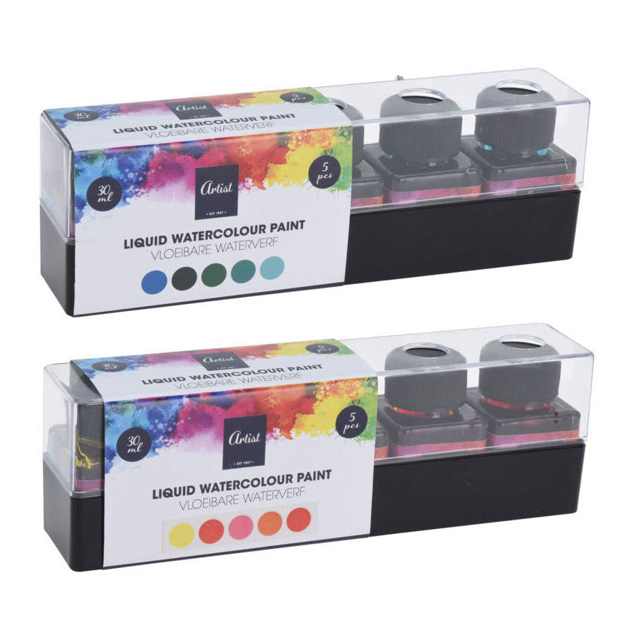 Acuarela 30ml, juego de 5