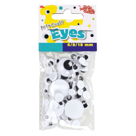 Conjunto de ojos saltones 6mm 8mm 18mm