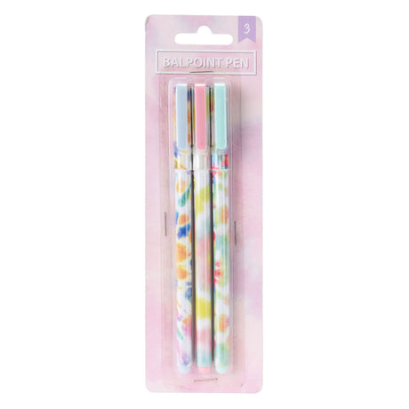Bolígrafo estampado tie-dye, 3 uds.