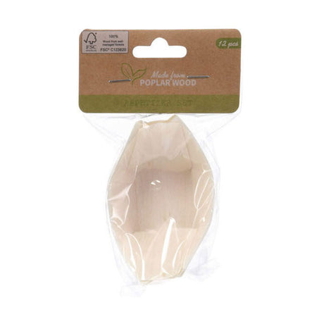 Platos de aperitivo madera de álamo, 12 uds.