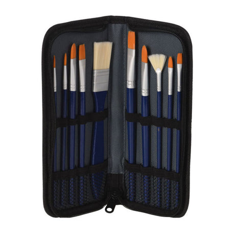 Koopman Juego de pinceles Bolsa de almacenamiento de pintura al óleo 10 piezas Pintura para niños creativos