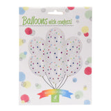 Globos con confeti multicolor, 8 uds.