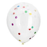 Globos con confeti multicolor, 8 uds.