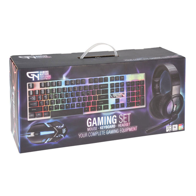 Juego de auriculares con teclado y ratón para juegos 3 en 1