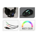Juego de auriculares con teclado y ratón para juegos 3 en 1
