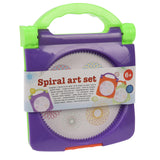 Conjunto de espirógrafo de dibujo en espiral.