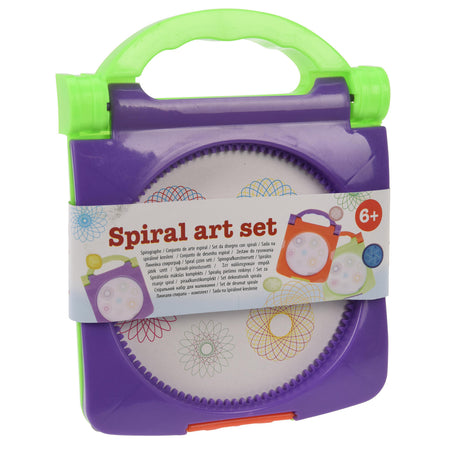Conjunto de espirógrafo de dibujo en espiral.
