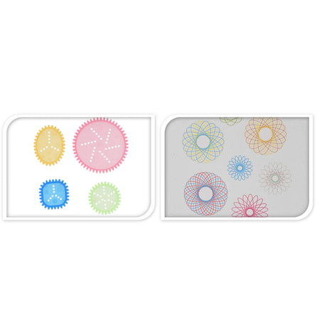 Conjunto de espirógrafo de dibujo en espiral.