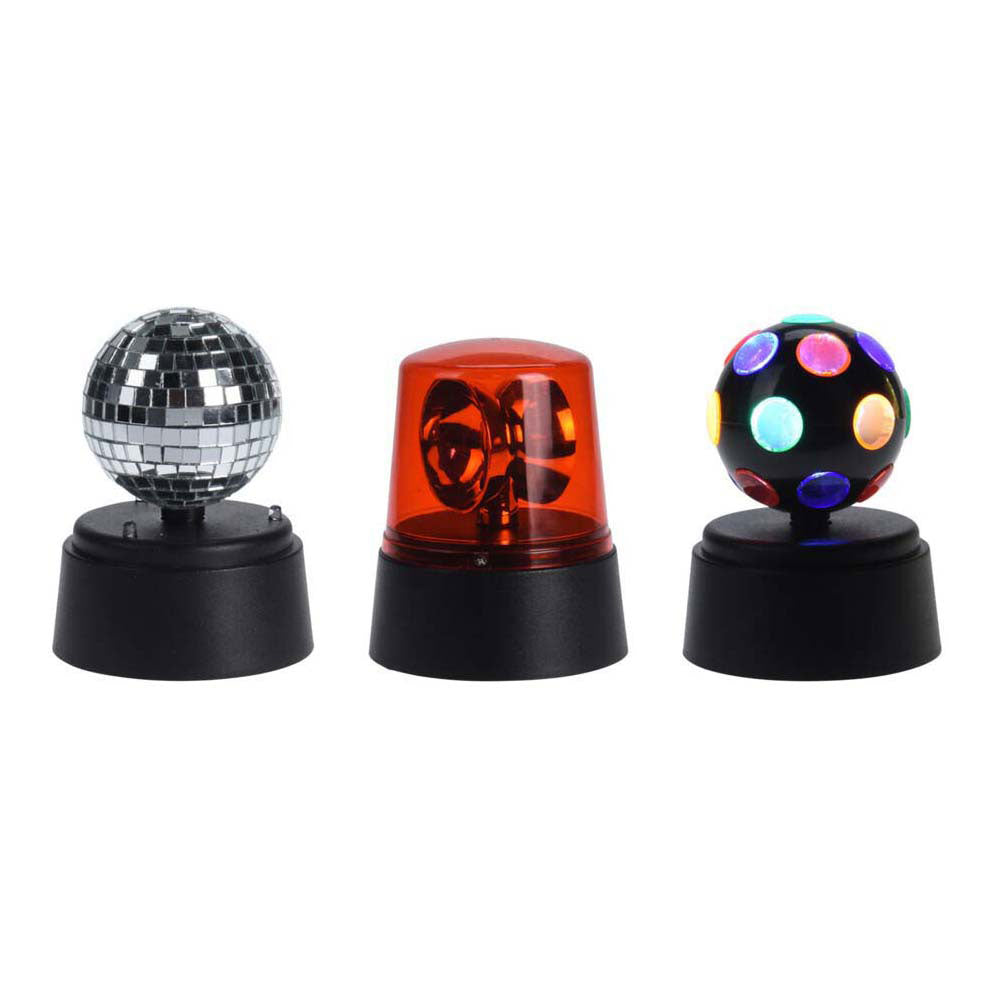 Juego de lámparas de discoteca, 3 piezas.