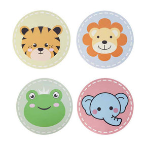 Koopman manteles individuales redondos con animales, juego de 12, 38 cm
