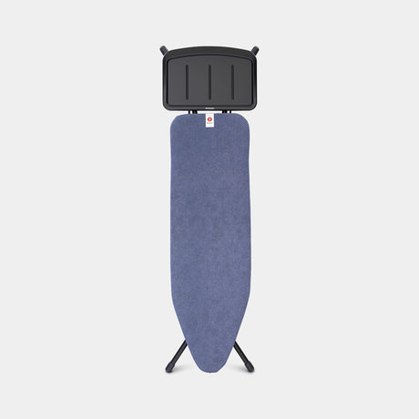 Brabantia tabla de planchar azul denim 124x38cm con soporte para unidad de vapor