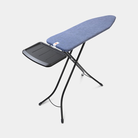 Brabantia tabla de planchar azul denim 124x38cm con soporte para unidad de vapor
