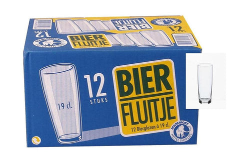 Vaso de cerveza Mammoet silbato presupuesto 190 ml juego de 12 piezas