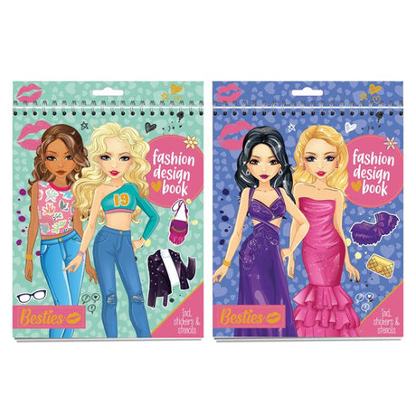 Besties grafix cuaderno de bocetos de diseñador de moda 24x20cm 20 hojas