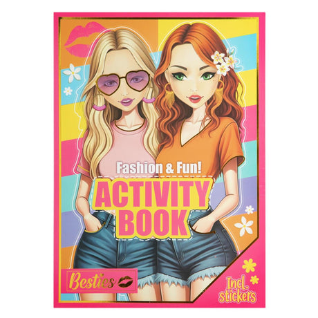 Libro de actividades divertido de moda Besties + pegatinas
