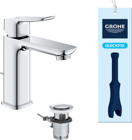 Mezclador de lavabo Grohe dice - tamaño m - ahorro de agua - incluye desagüe automático - cromo
