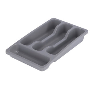 Cubertero Curver 4 compartimentos - 33x20x6 cm - gris claro -