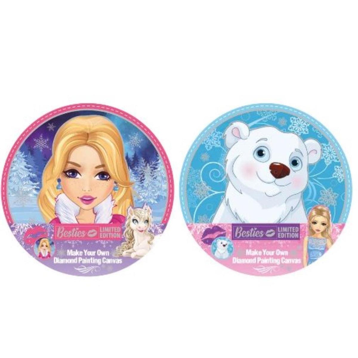 Cuadro de diamantes Grafix besties sobre lienzo ø30cm