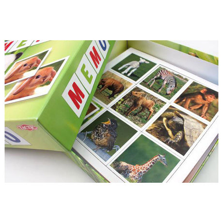 Tactic Memo animales bebés - Juego de notas - Encuentra las parejas adecuadas - Lindos animales jóvenes de todo el mundo - Juego de mesa educativo para niños y familias - De 2 a 6 jugadores - A partir de 3 años