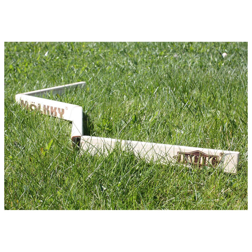 Arco de lanzamiento Tactic mölkky mölkkaari - juego de atrapar y lanzar - juego de lanzamiento de madera original finlandés - madera de haya sostenible - con aplicación de puntuación gratuita