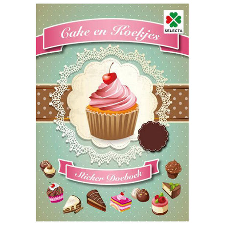 Cuaderno de actividades con pegatinas de tartas y galletas Selecta