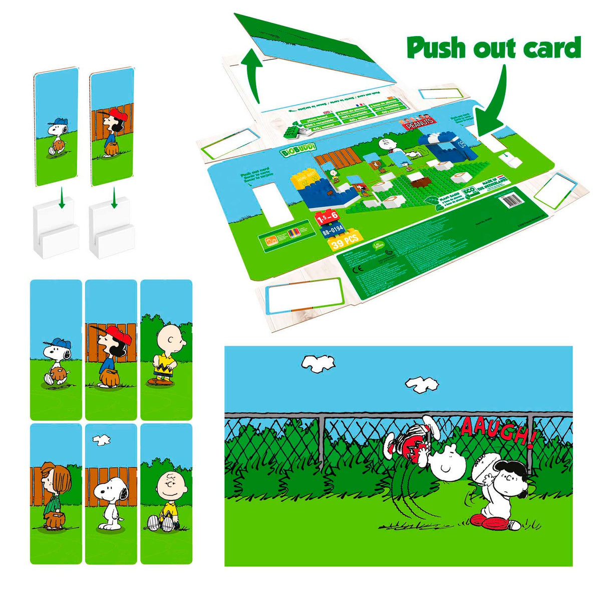 Biobuddi snoopy - béisbol - 39 uds.