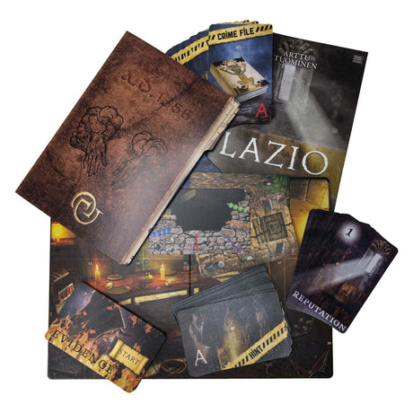 Táctica escena del crimen lazio 1356 – juego de mesa – juego de crimen – misterio histórico en un monasterio – investigación y deducción en profundidad – serie de escena del crimen – juego Storm Studio -1 o más jugadores – a partir de 18 años