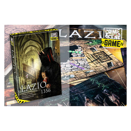 Táctica escena del crimen lazio 1356 – juego de mesa – juego de crimen – misterio histórico en un monasterio – investigación y deducción en profundidad – serie de escena del crimen – juego Storm Studio -1 o más jugadores – a partir de 18 años
