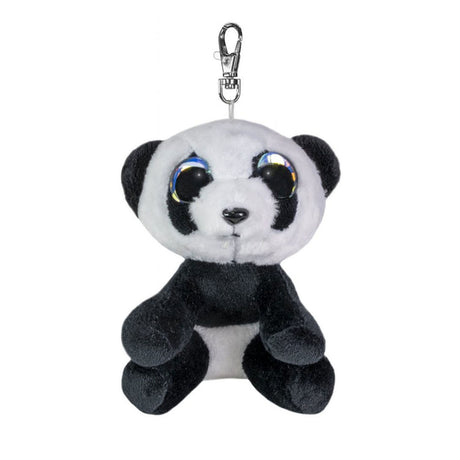 Llavero de peluche Lumo Stars Panda Pan - Peluche de 8,5 cm en blanco y negro.