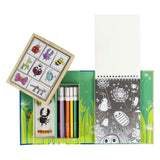 Juego para colorear de la tribu del tigre, criaturas del jardín, diversión para colorear para niños, juego creativo.
