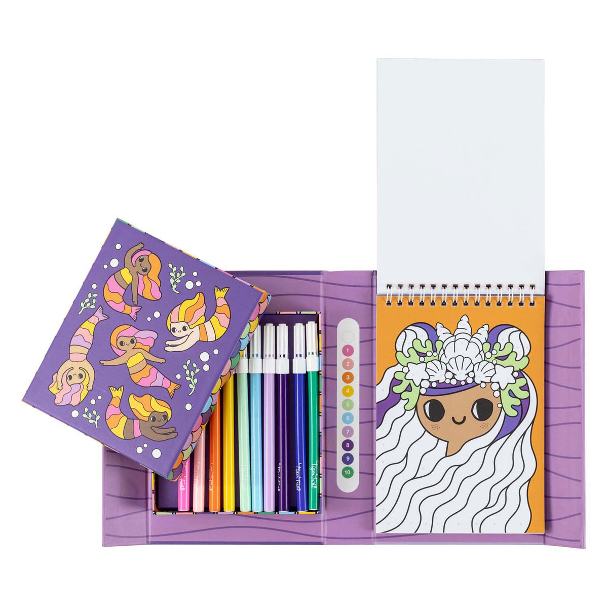 Tribu Tigre para llevar color por números sirenas +4 años*