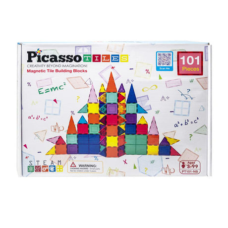 Picasso Tiles Tactic - juguetes de construcción - azulejos magnéticos - azulejos magnéticos - juego - juguetes de tallo - juguetes de construcción creativos - 101 piezas - a partir de 3 años