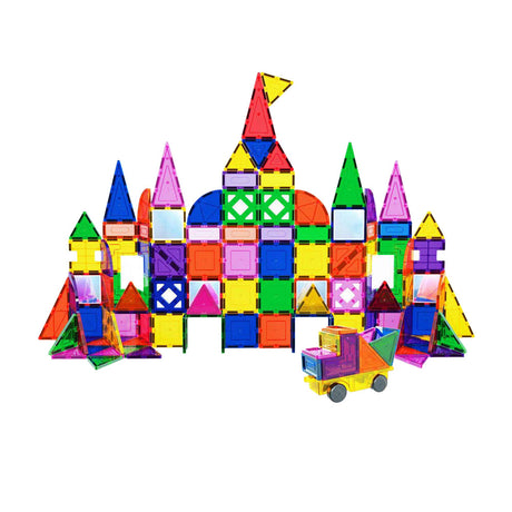 Picasso Tiles Tactic - juguetes de construcción - azulejos magnéticos - azulejos magnéticos - juego de bloques y espejos - juguetes de tallo - juguetes de construcción creativos - 152 piezas - a partir de 3 años