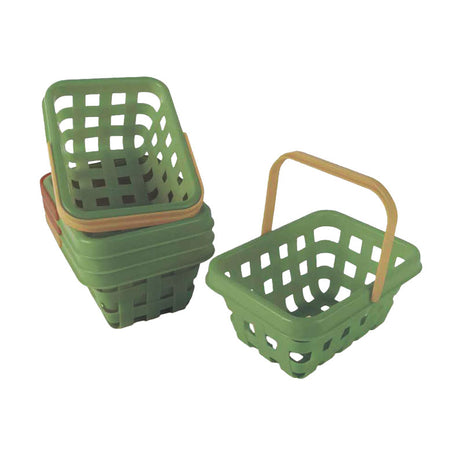 Juego de juguetes de cesta de compras Dantoy, 12 piezas, plástico liviano.