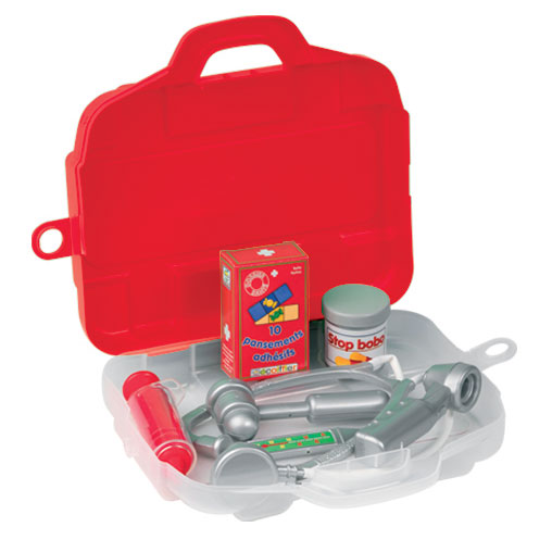 Ecoffier écoiffier 100% chef: set de médico de juguete, maletín de primeros auxilios, 7 piezas