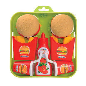 Set de juguetes de comida Ecoffier bandeja para hamburguesas ecoiffier