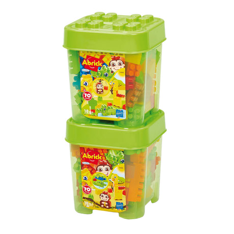 Bloques de construcción Ecoffier Ecoiffier Abrick Jungle en caja de almacenamiento - 70 piezas.