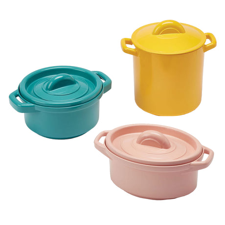Ecoiffier vert azur set de juego sartenes y comida de juguete con hornillo de cartón - 20 piezas.