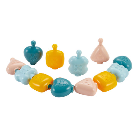 Abrick ecoiffier bb baby toys juego 4 en 1 en caja de almacenamiento - 41 piezas.