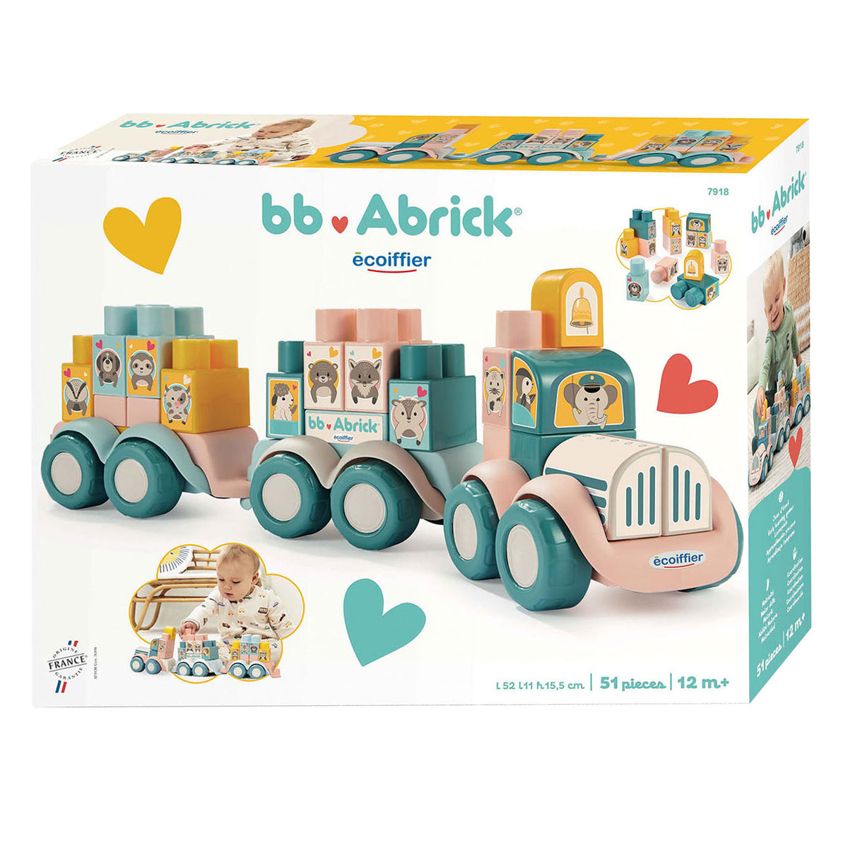 Abrick playset ecoiffier entrena una construcción