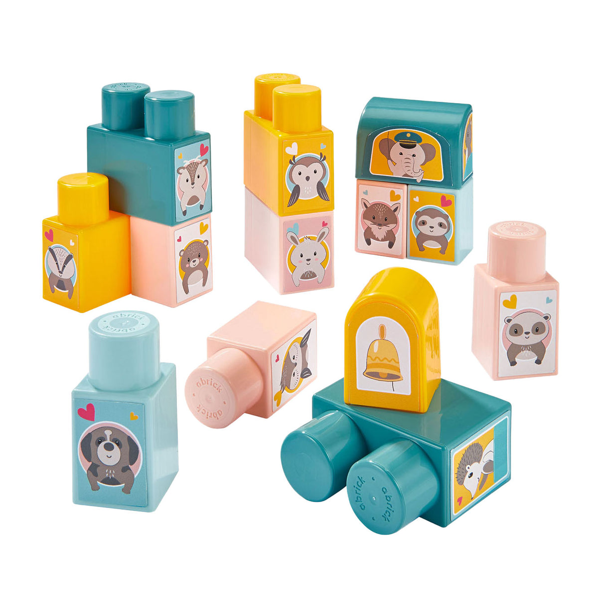 Abrick playset ecoiffier entrena una construcción