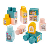 Abrick playset ecoiffier entrena una construcción